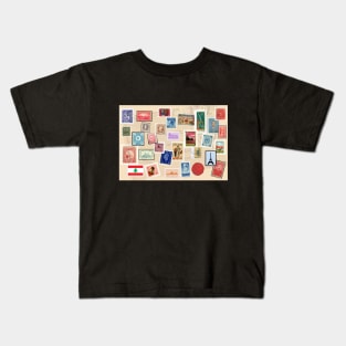 post stamps design Kids T-Shirt